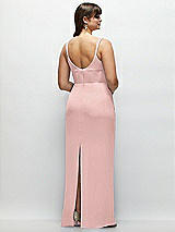 Alt View 3 Thumbnail - Rose - PANTONE Rose Quartz Corset Midriff Crepe Column Maxi Dress