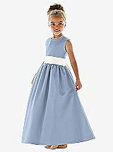 Front View Thumbnail - Cloudy & Ivory Flower Girl Dress FL4021