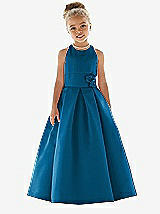 Front View Thumbnail - Ocean Blue Flower Girl Dress FL4022