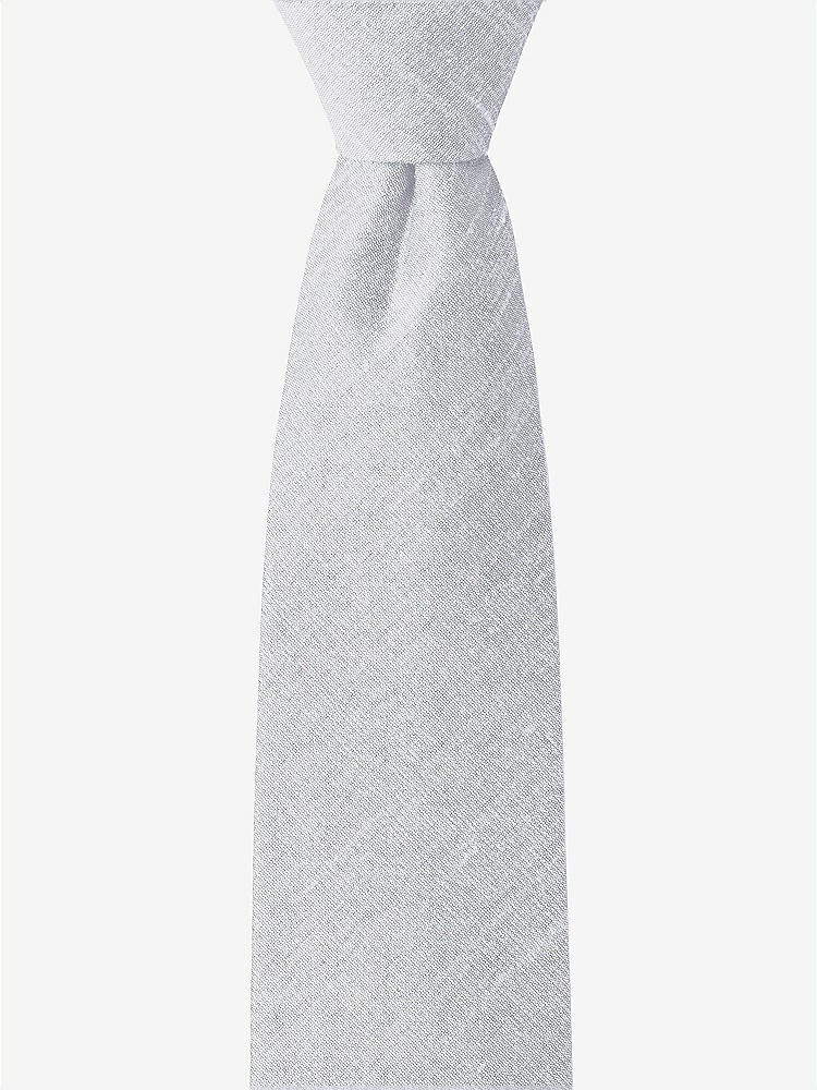 Front View - Dove Dupioni Boy's 14" Zip Necktie by After Six