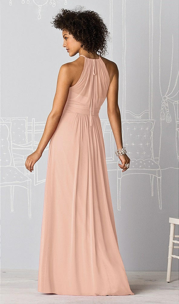 Back View - Pale Peach After Six Bridesmaid Dress 6613