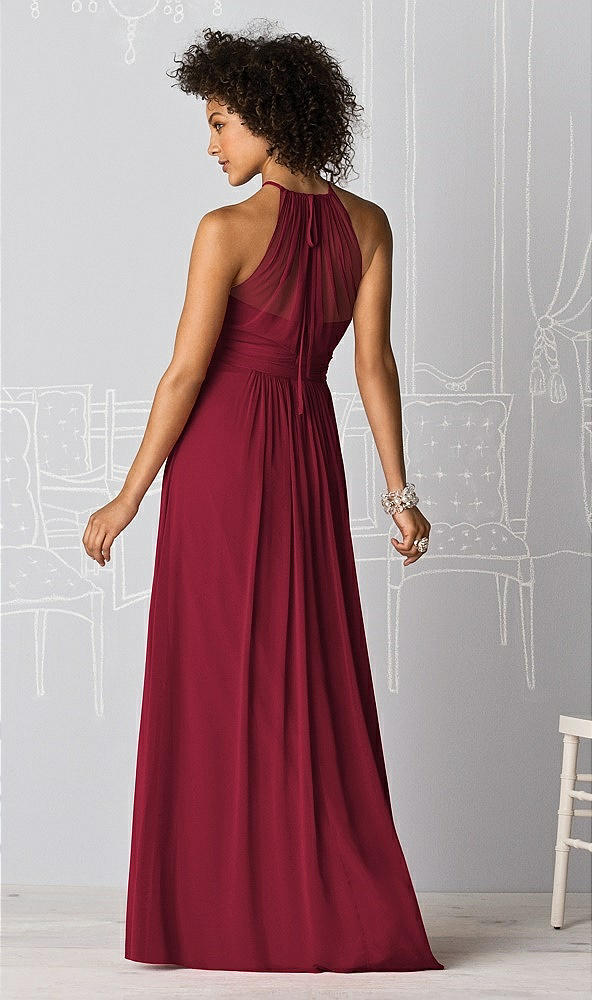 Back View - Burgundy After Six Bridesmaid Dress 6613