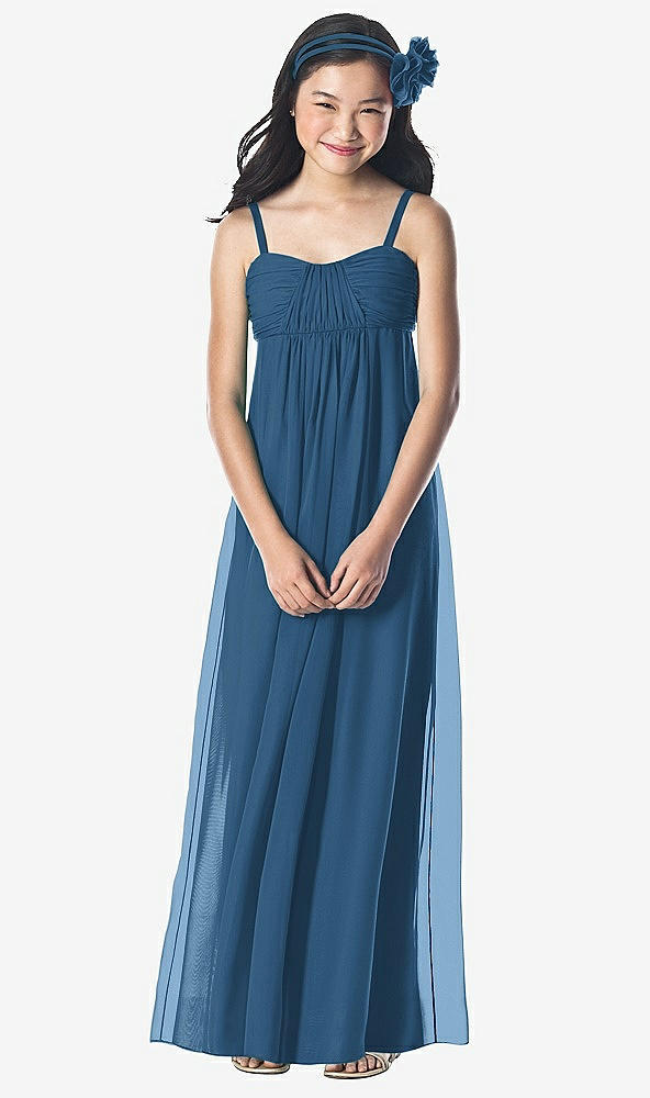 Front View - Dusk Blue Dessy Collection Junior Bridesmaid Style JR835