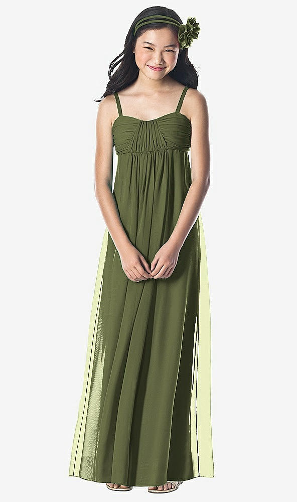 Front View - Olive Green Dessy Collection Junior Bridesmaid Style JR835