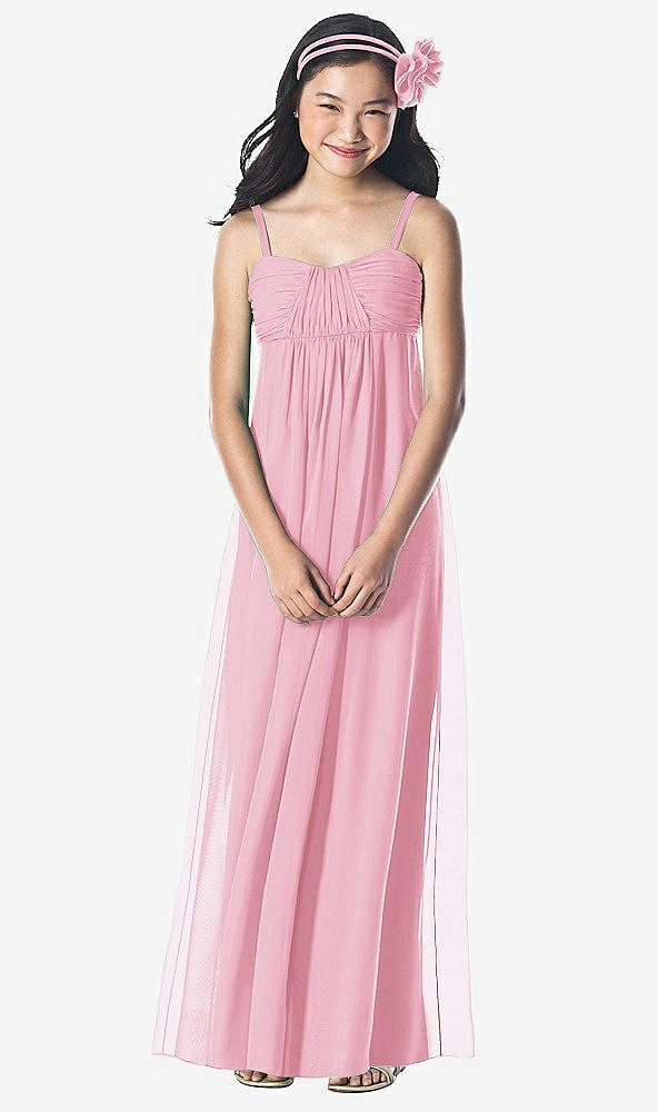 Front View - Peony Pink Dessy Collection Junior Bridesmaid Style JR835