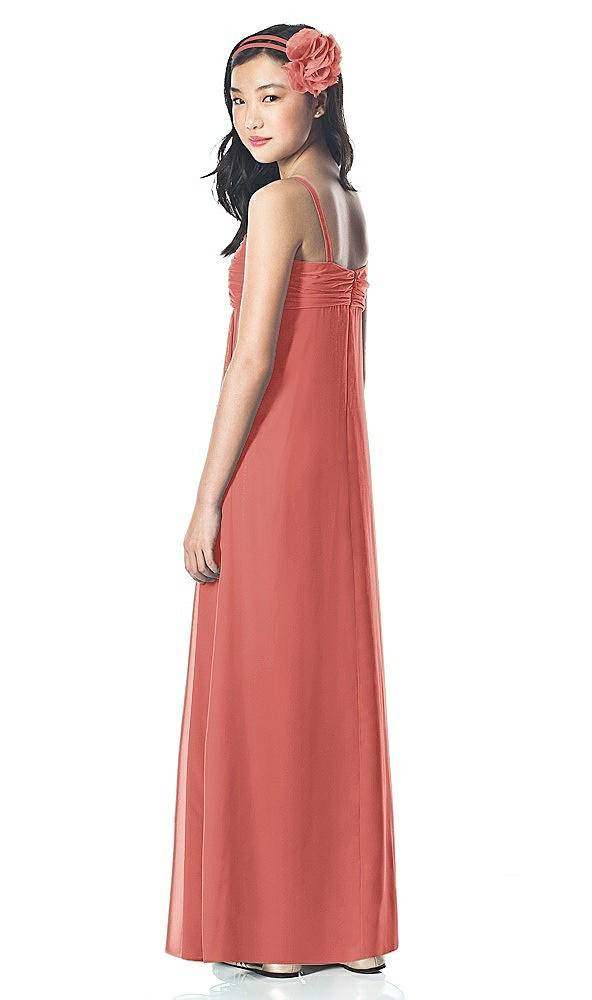 Back View - Coral Pink Dessy Collection Junior Bridesmaid Style JR835