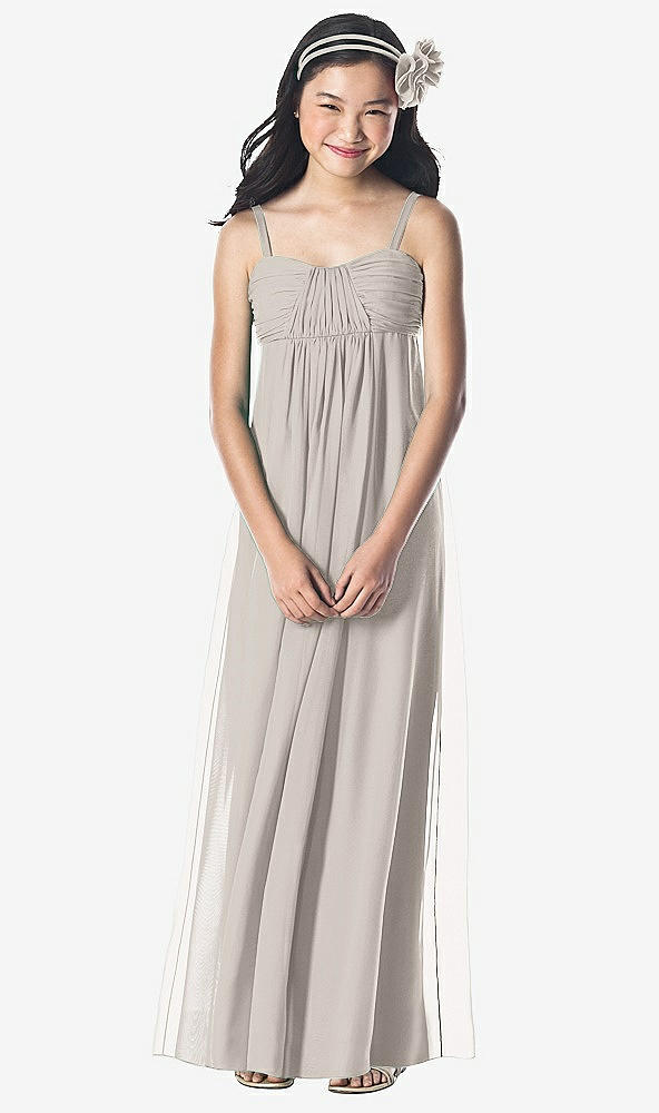 Front View - Taupe Dessy Collection Junior Bridesmaid Style JR835