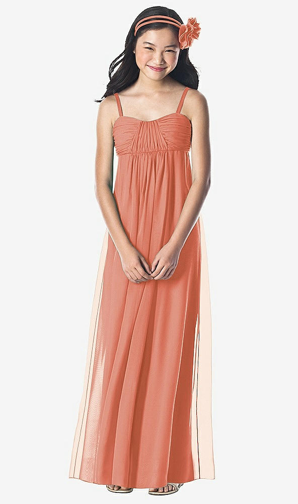 Front View - Terracotta Copper Dessy Collection Junior Bridesmaid Style JR835