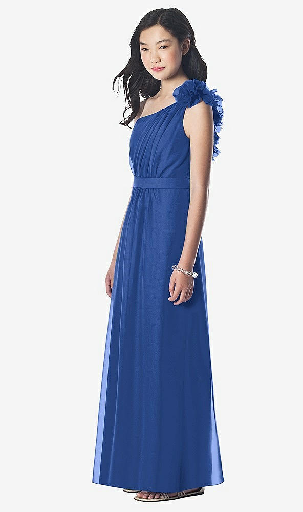 Front View - Classic Blue Dessy Collection Junior Bridesmaid style JR611