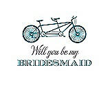 Front View Thumbnail - Oasis & Aubergine Will You Be My Bridesmaid Card - Bike