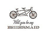 Front View Thumbnail - Almond & Aubergine Will You Be My Bridesmaid Card - Bike