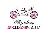 Front View Thumbnail - American Beauty & Aubergine Will You Be My Bridesmaid Card - Bike