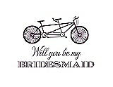 Front View Thumbnail - Aubergine & Aubergine Will You Be My Bridesmaid Card - Bike