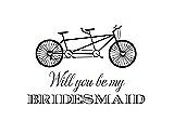 Front View Thumbnail - Black & Aubergine Will You Be My Bridesmaid Card - Bike
