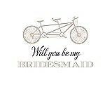 Front View Thumbnail - Cameo & Aubergine Will You Be My Bridesmaid Card - Bike