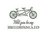 Front View Thumbnail - Clover & Aubergine Will You Be My Bridesmaid Card - Bike