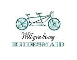 Front View Thumbnail - Capri & Aubergine Will You Be My Bridesmaid Card - Bike