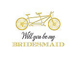 Front View Thumbnail - Daisy & Aubergine Will You Be My Bridesmaid Card - Bike