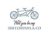 Front View Thumbnail - Ice Blue & Aubergine Will You Be My Bridesmaid Card - Bike
