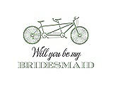 Front View Thumbnail - Mermaid & Aubergine Will You Be My Bridesmaid Card - Bike