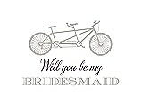 Front View Thumbnail - Oyster & Aubergine Will You Be My Bridesmaid Card - Bike
