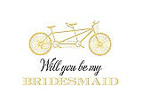 Front View Thumbnail - Sunflower & Aubergine Will You Be My Bridesmaid Card - Bike