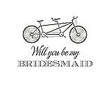 Front View Thumbnail - Taupe & Aubergine Will You Be My Bridesmaid Card - Bike