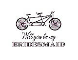 Front View Thumbnail - Wild Berry & Aubergine Will You Be My Bridesmaid Card - Bike
