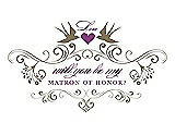 Front View Thumbnail - Antique Gold & Orchid Will You Be My Matron of Honor Card - Classic