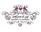 Front View Thumbnail - Cerise & Orchid Will You Be My Matron of Honor Card - Classic