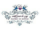Front View Thumbnail - Cerulean & Orchid Will You Be My Matron of Honor Card - Classic