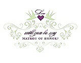 Front View Thumbnail - Honey Dew & Orchid Will You Be My Matron of Honor Card - Classic