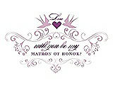 Front View Thumbnail - Hyacinth (iridescent Taffeta) & Orchid Will You Be My Matron of Honor Card - Classic
