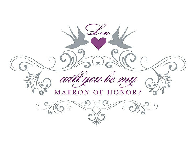 Front View - Mystic & Orchid Will You Be My Matron of Honor Card - Classic