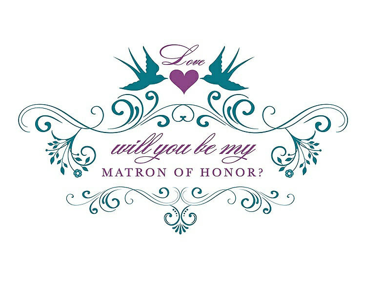 Front View - Oasis & Orchid Will You Be My Matron of Honor Card - Classic