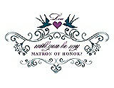 Front View Thumbnail - Peacock Teal & Orchid Will You Be My Matron of Honor Card - Classic