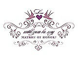 Front View Thumbnail - Rosebud & Orchid Will You Be My Matron of Honor Card - Classic