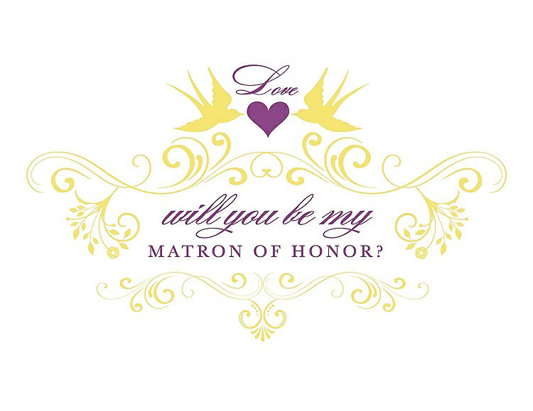 Front View - Snapdragon & Orchid Will You Be My Matron of Honor Card - Classic