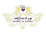 Front View Thumbnail - Snapdragon & Orchid Will You Be My Matron of Honor Card - Classic