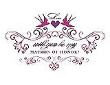 Front View Thumbnail - American Beauty & Orchid Will You Be My Matron of Honor Card - Classic