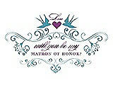 Front View Thumbnail - Aquamarine & Orchid Will You Be My Matron of Honor Card - Classic