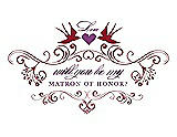 Front View Thumbnail - Barcelona & Orchid Will You Be My Matron of Honor Card - Classic