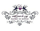 Front View Thumbnail - Blueberry & Orchid Will You Be My Matron of Honor Card - Classic