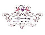 Front View Thumbnail - Carnation & Orchid Will You Be My Matron of Honor Card - Classic