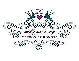 Front View Thumbnail - Caspian & Orchid Will You Be My Matron of Honor Card - Classic