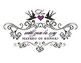 Front View Thumbnail - Chocolate & Orchid Will You Be My Matron of Honor Card - Classic