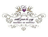 Front View Thumbnail - Champagne & Orchid Will You Be My Matron of Honor Card - Classic