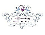 Front View Thumbnail - Cloudy & Orchid Will You Be My Matron of Honor Card - Classic