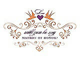 Front View Thumbnail - Clementine & Orchid Will You Be My Matron of Honor Card - Classic