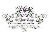 Front View Thumbnail - Clover & Orchid Will You Be My Matron of Honor Card - Classic